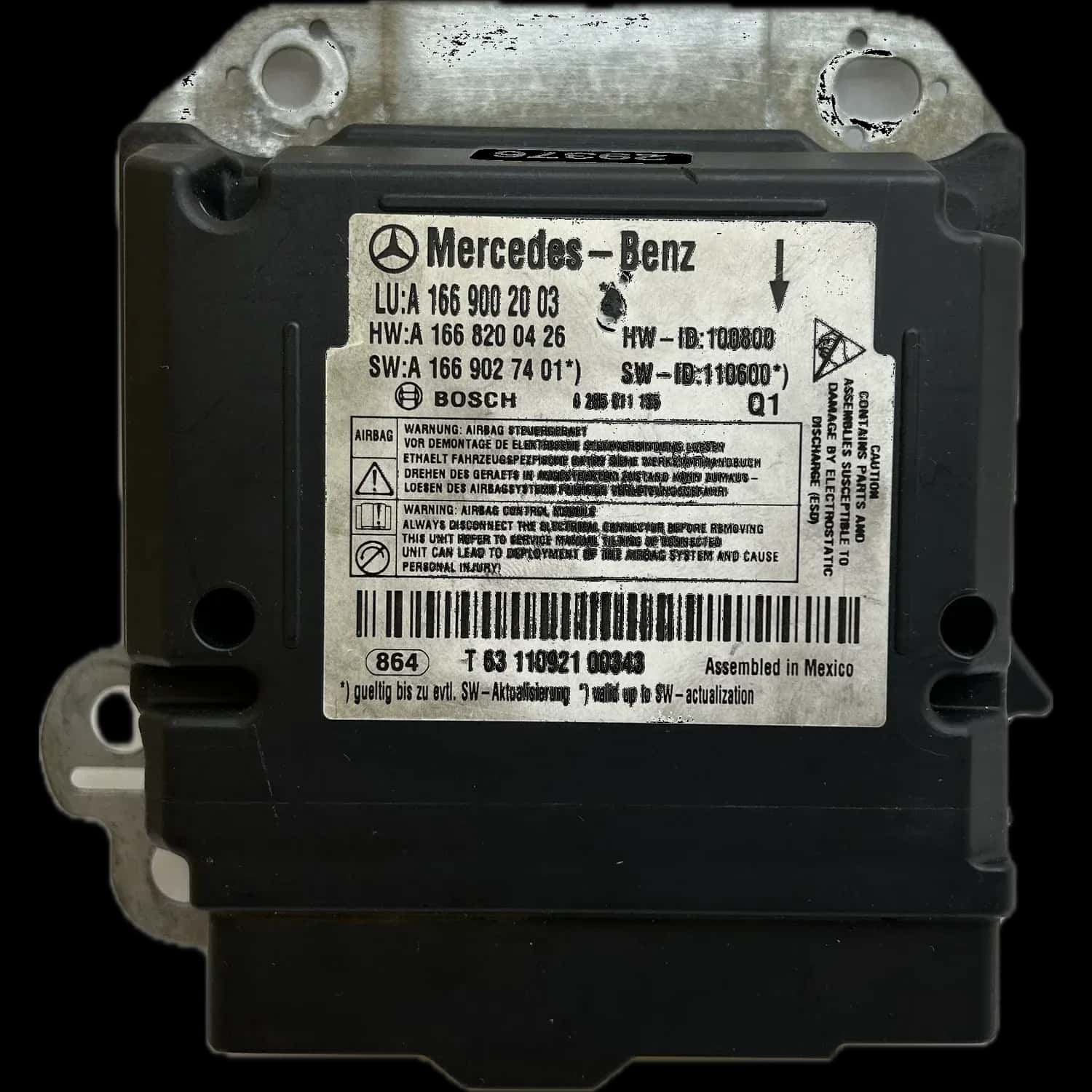 Réparation calculateur airbag Mercedes-Benz ML W166