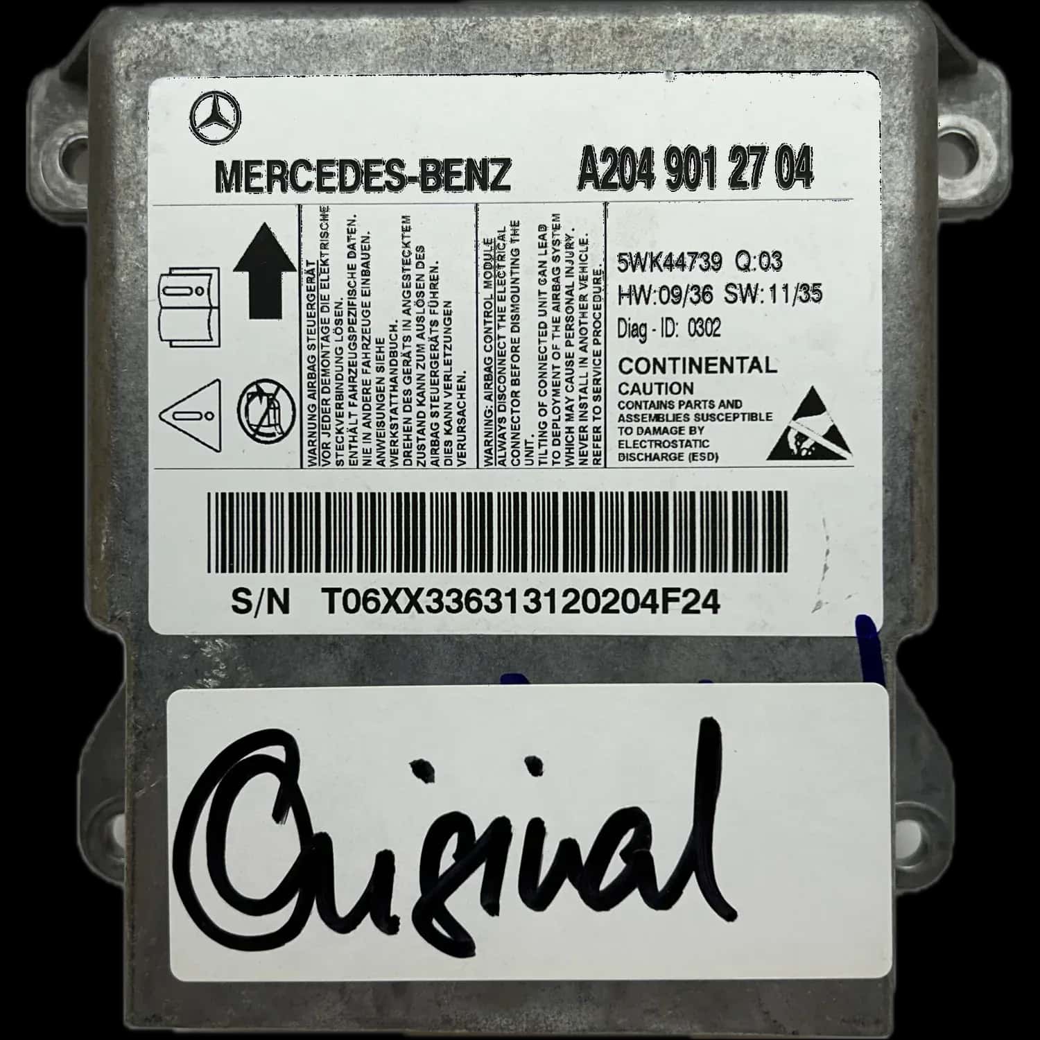 Réparation calculateur airbag Mercedes-Benz Classe C S204 Monospace