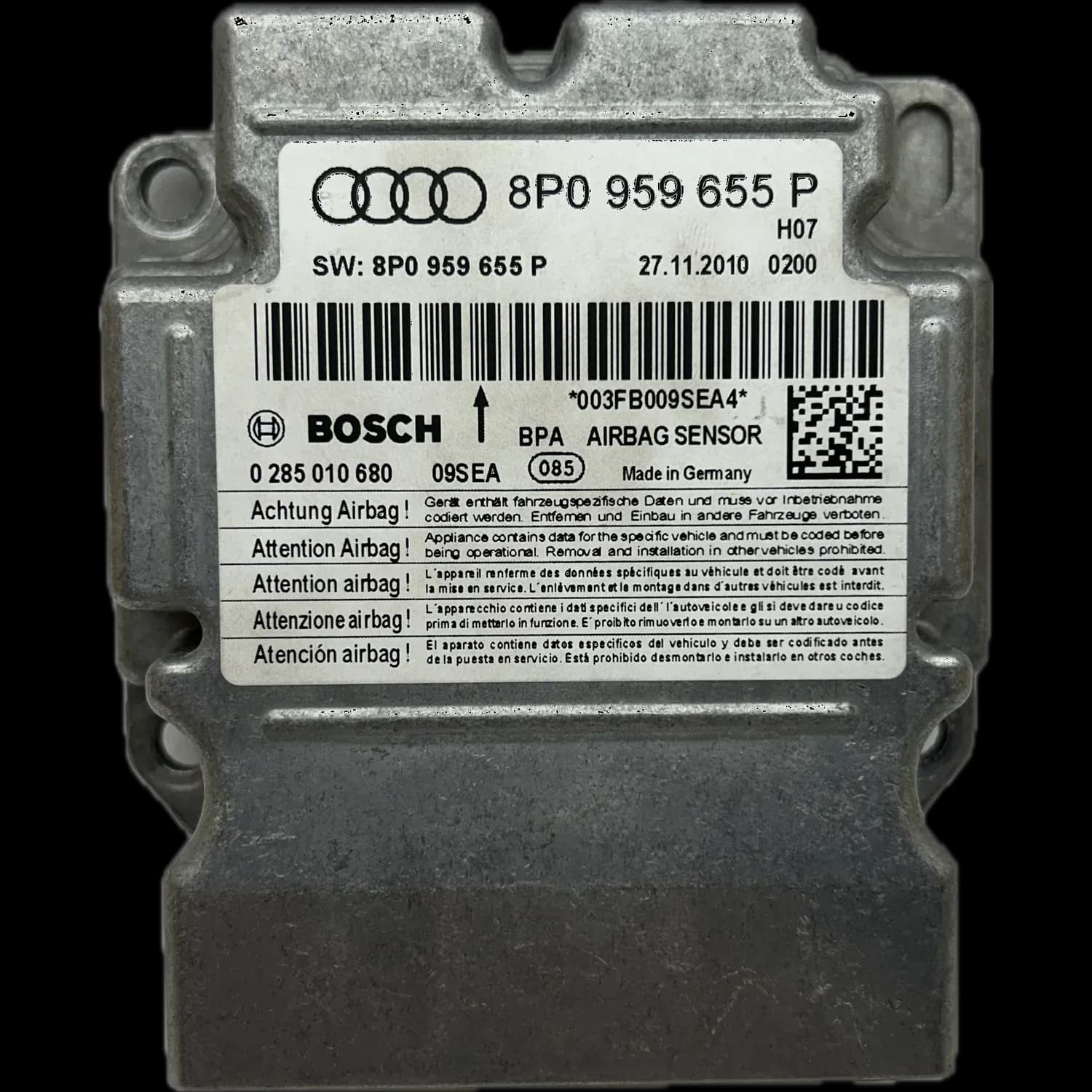 Réparation calculateur airbag Audi A3 8PA Sportback