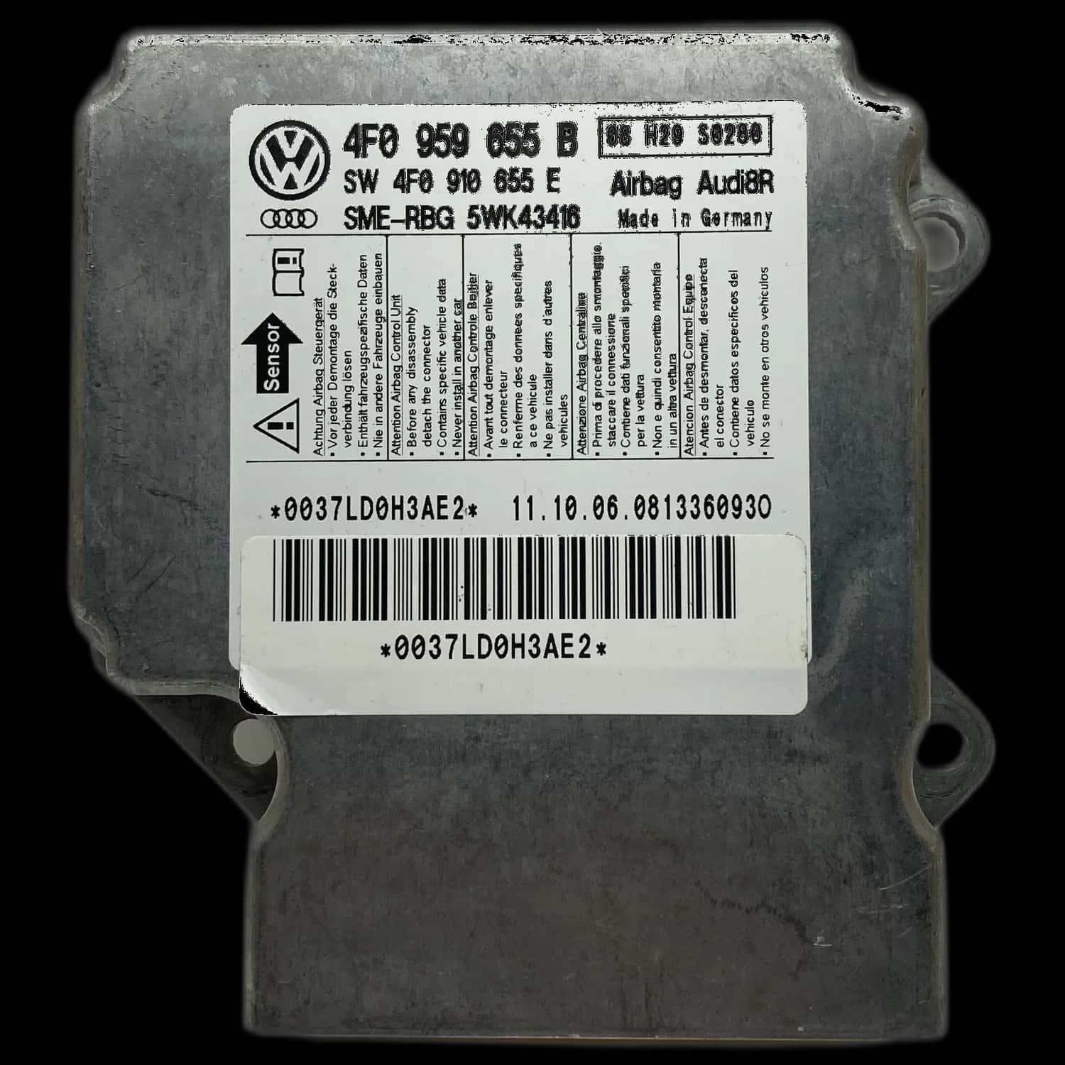 Réparation calculateur airbag Audi A6 4F Avant