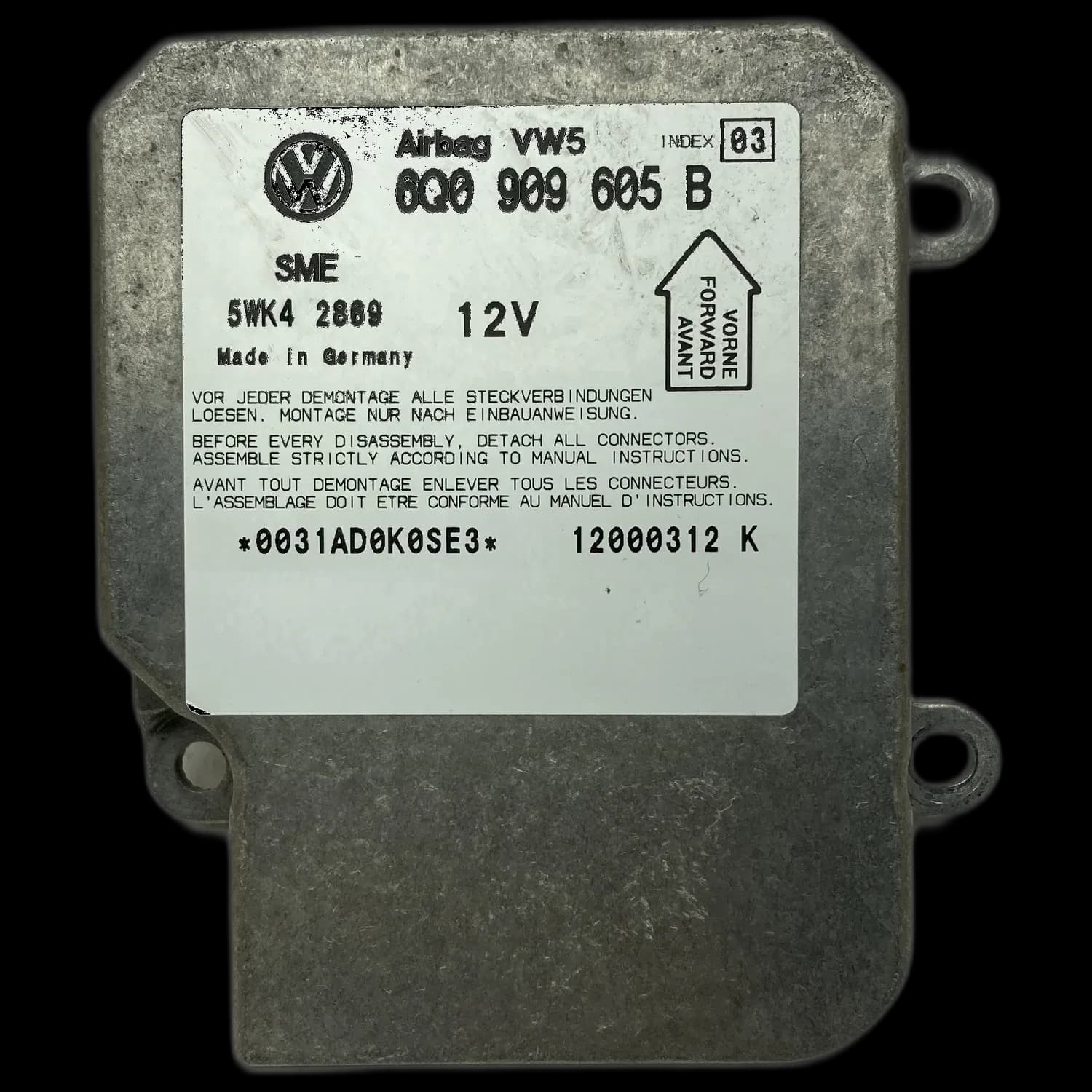 Réparation calculateur airbag Volkswagen Passat B5 GP 3BG
