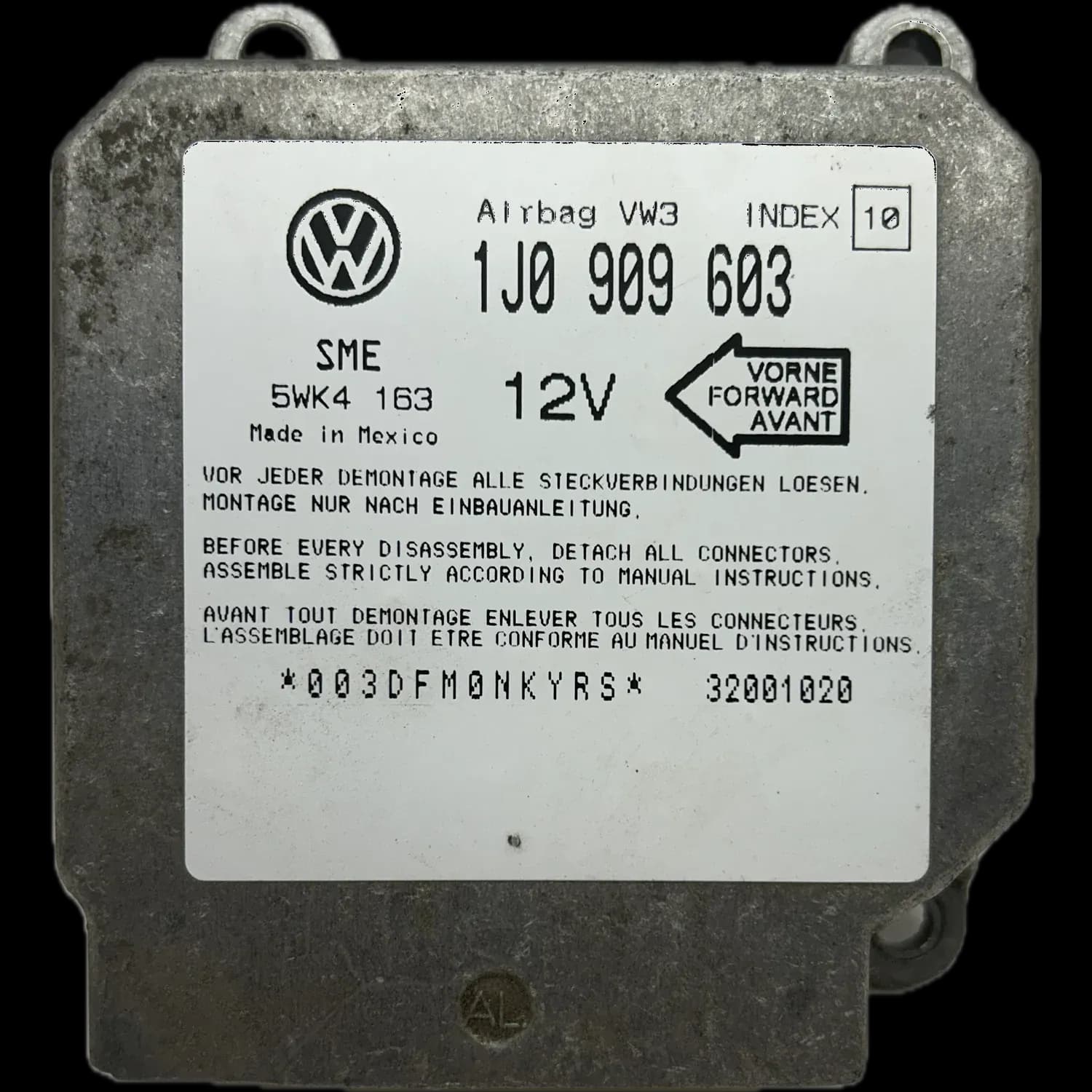 Réparation calculateur airbag Volkswagen Golf Variant Mk4