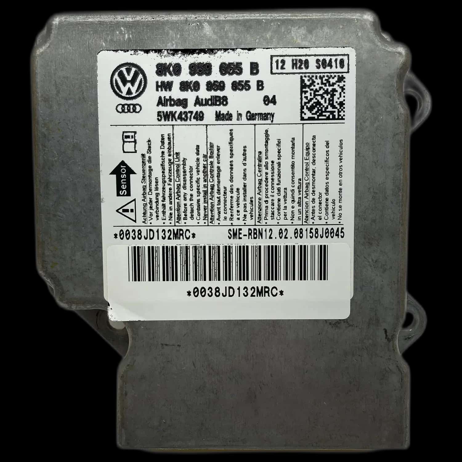 Réparation calculateur airbag Audi S5 8T