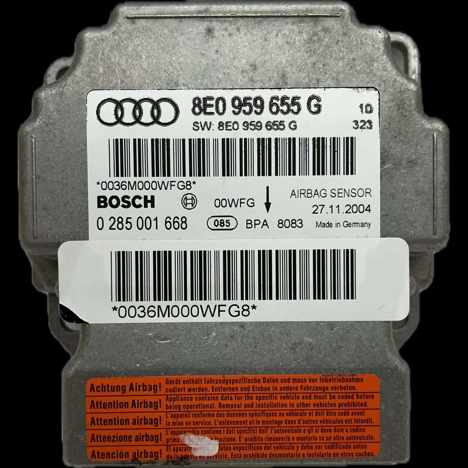 Réparation calculateur airbag Audi S4 B6 8E