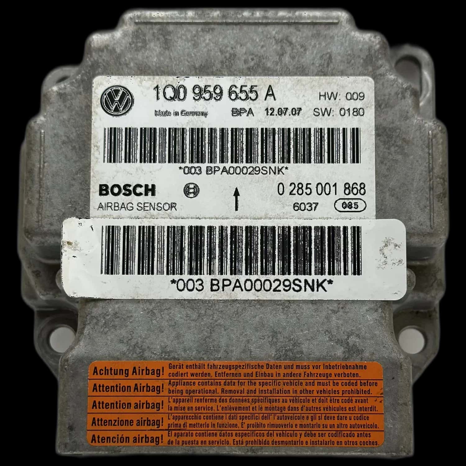 Réparation calculateur airbag Volkswagen Eos 1F