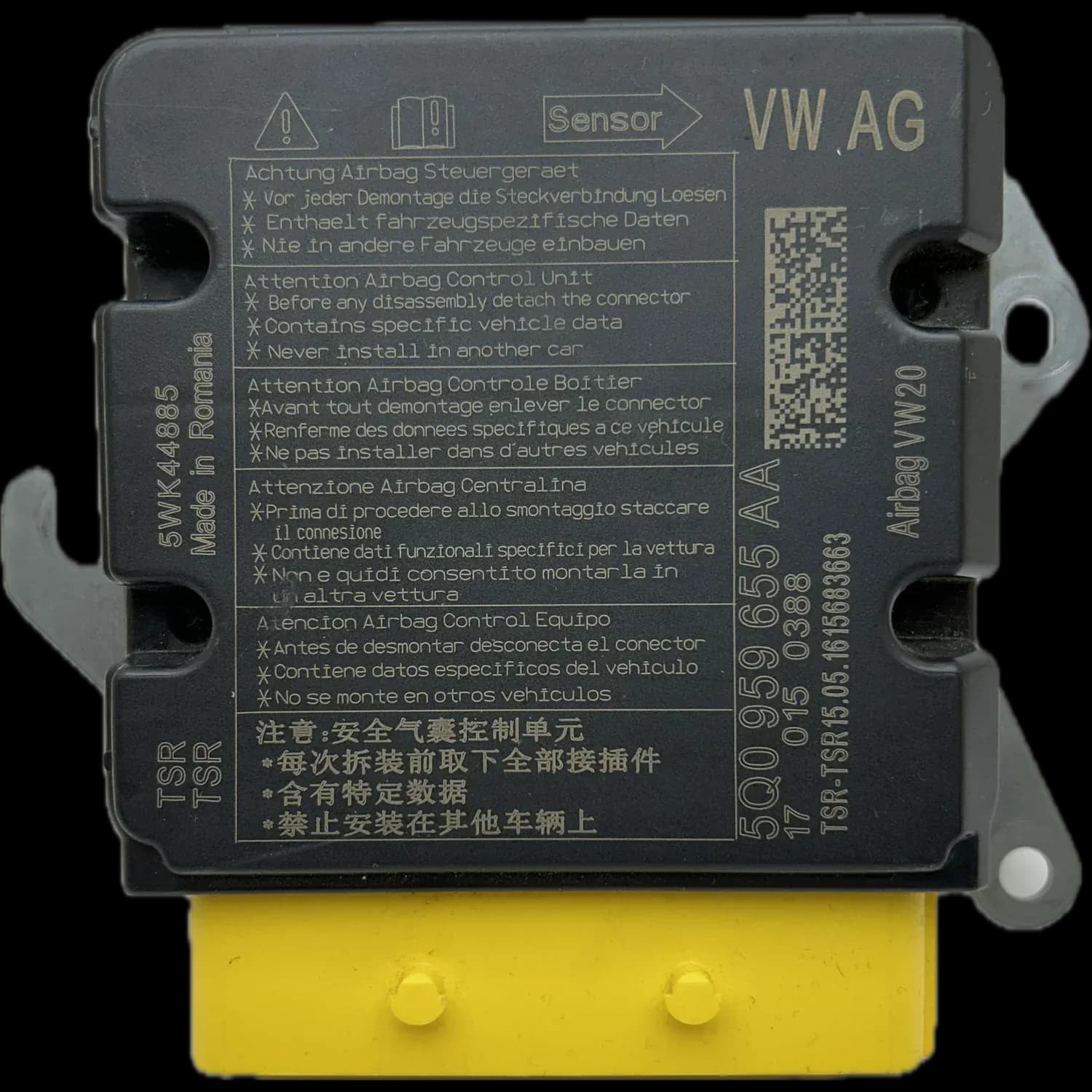Réparation calculateur airbag Volkswagen e-Golf BE1