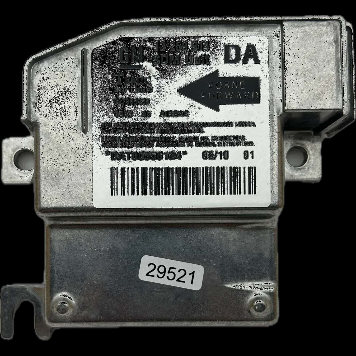 Réparation calculateur airbag Opel Combo C