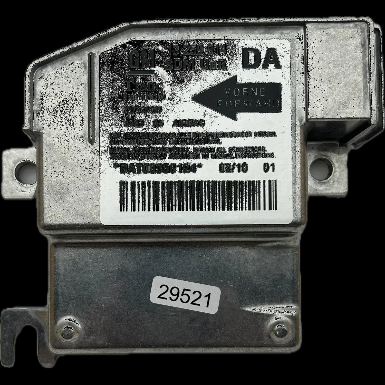 Réparation calculateur airbag Opel Combo C