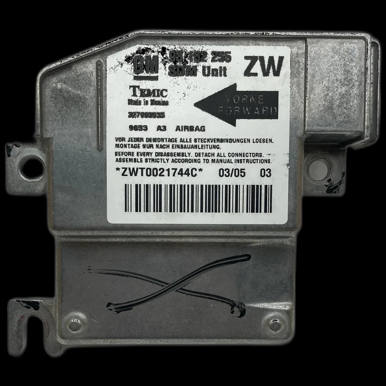Réparation calculateur airbag Opel Tigra B TwinTop