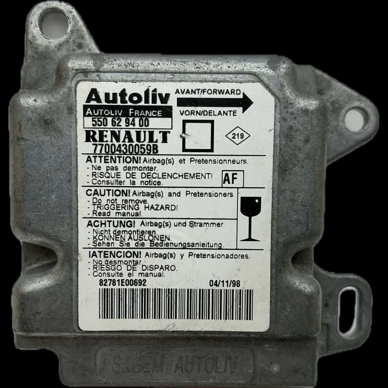 Réparation calculateur airbag Renault Twingo I