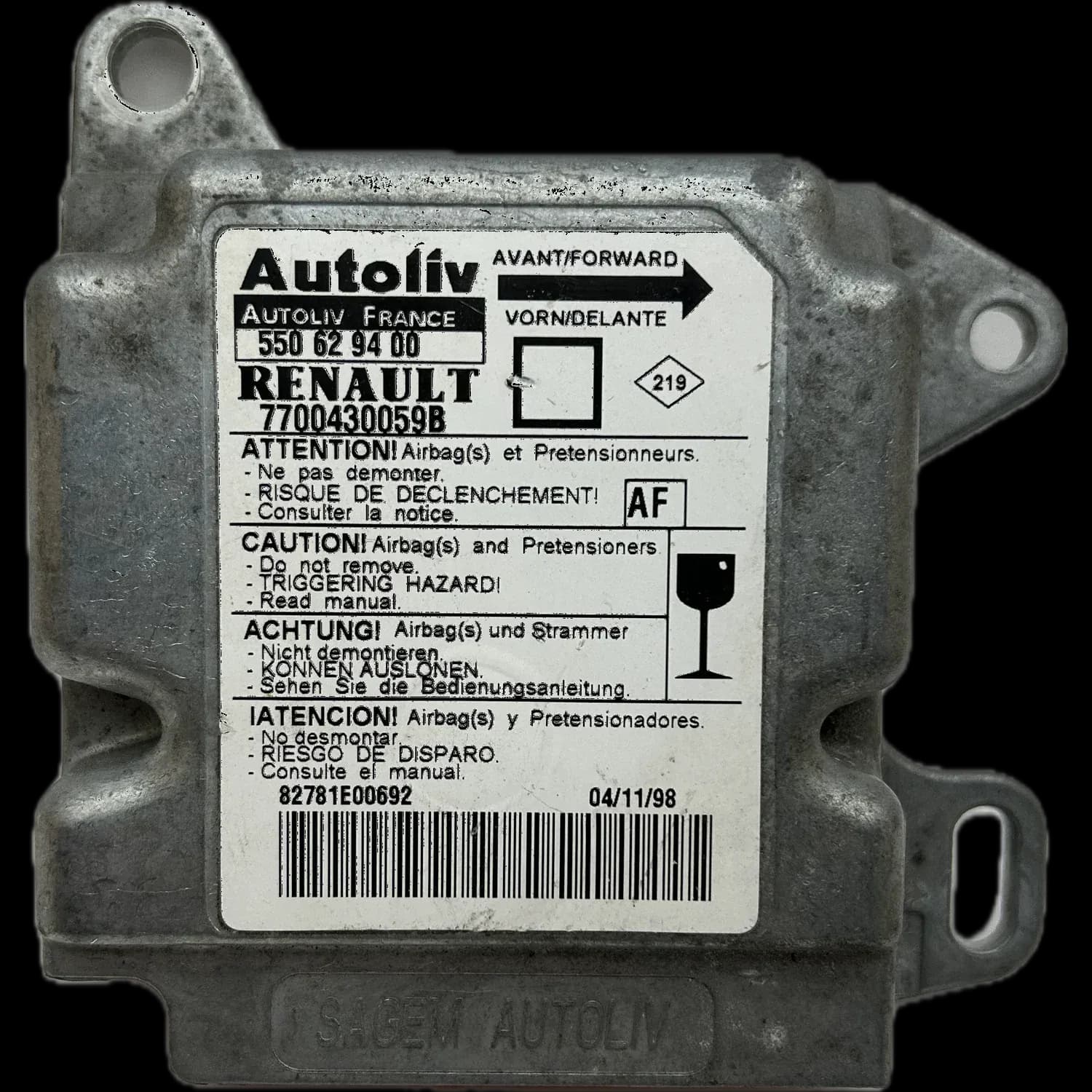 Réparation calculateur airbag Renault Twingo III