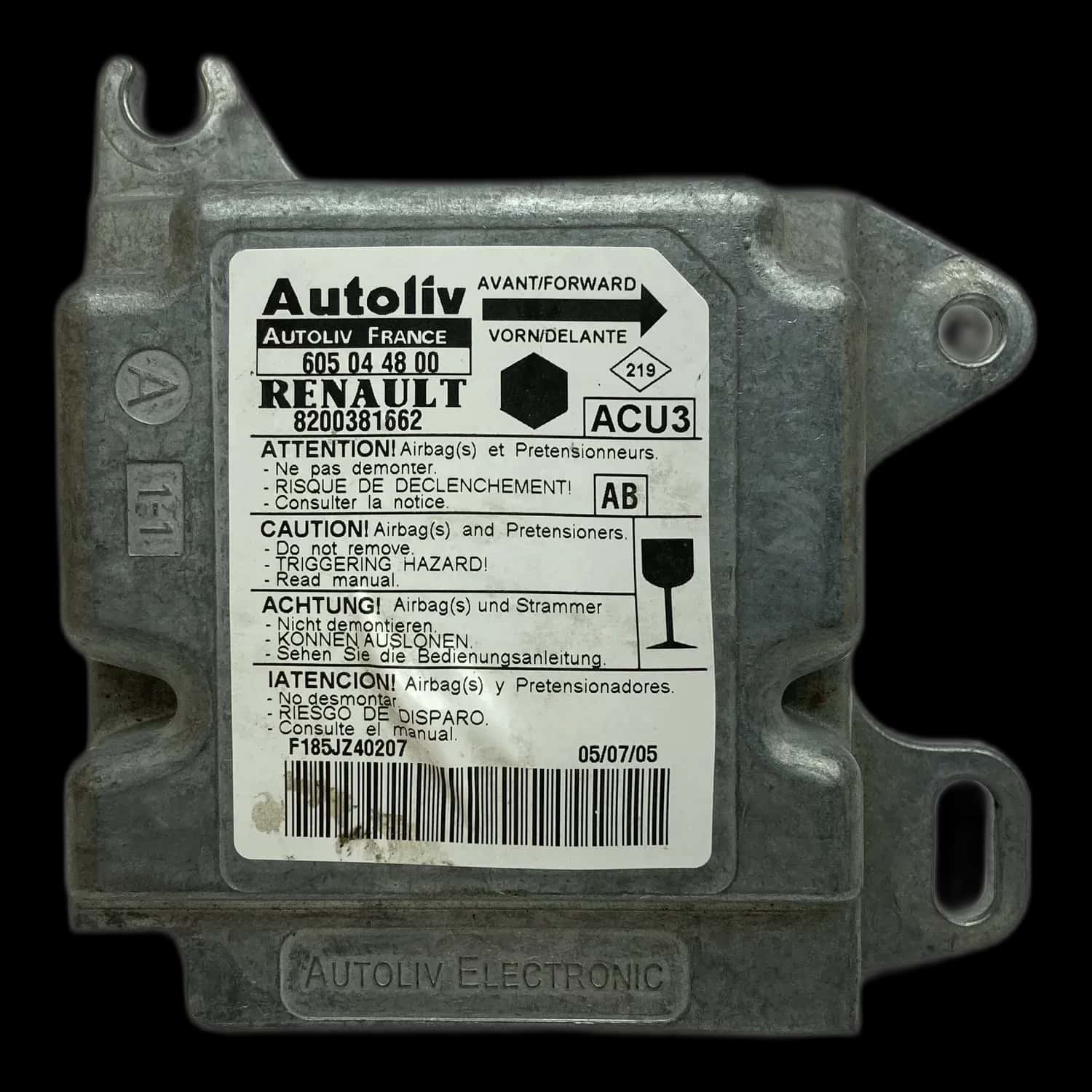 Réparation calculateur airbag Renault Kangoo I