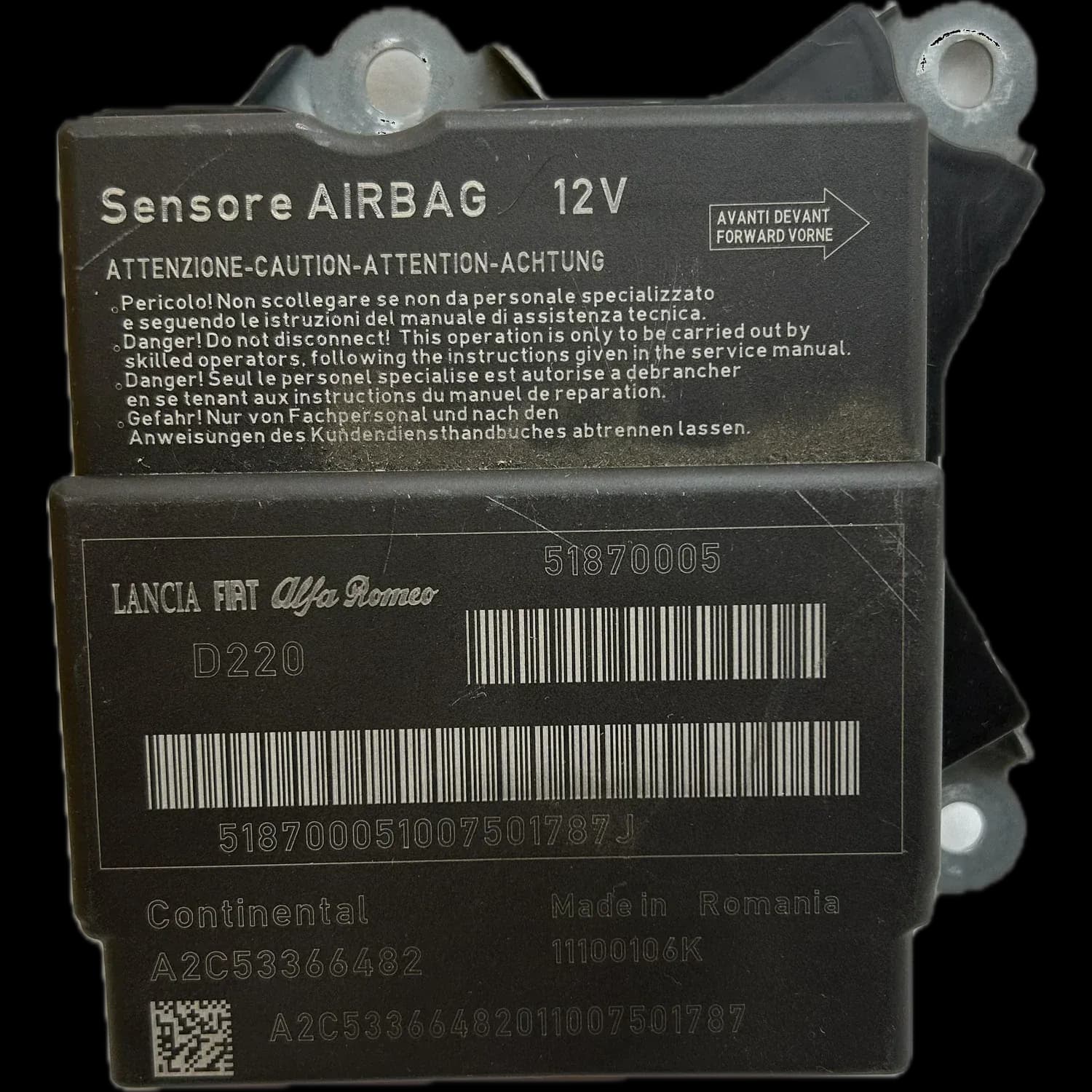 Réparation calculateur airbag Fiat 500 312