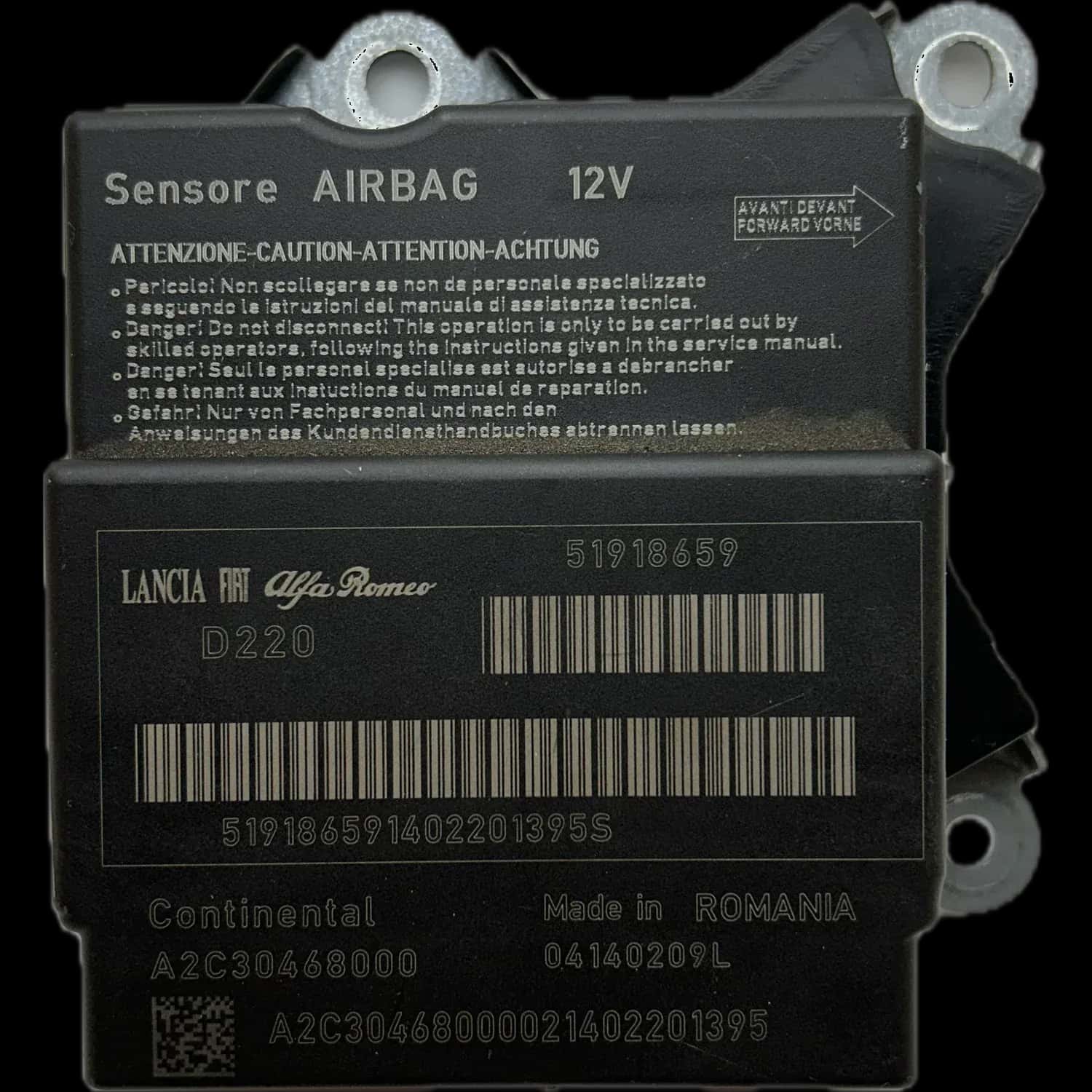 Réparation calculateur airbag Fiat 500 330