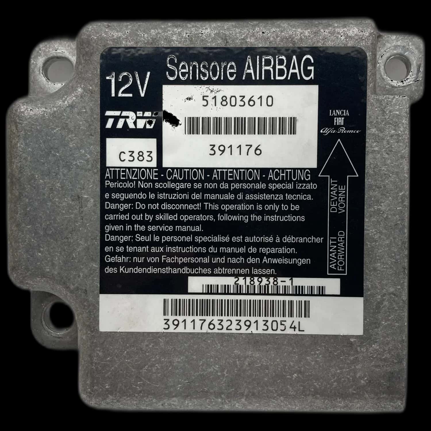 Réparation calculateur airbag Fiat Panda 169