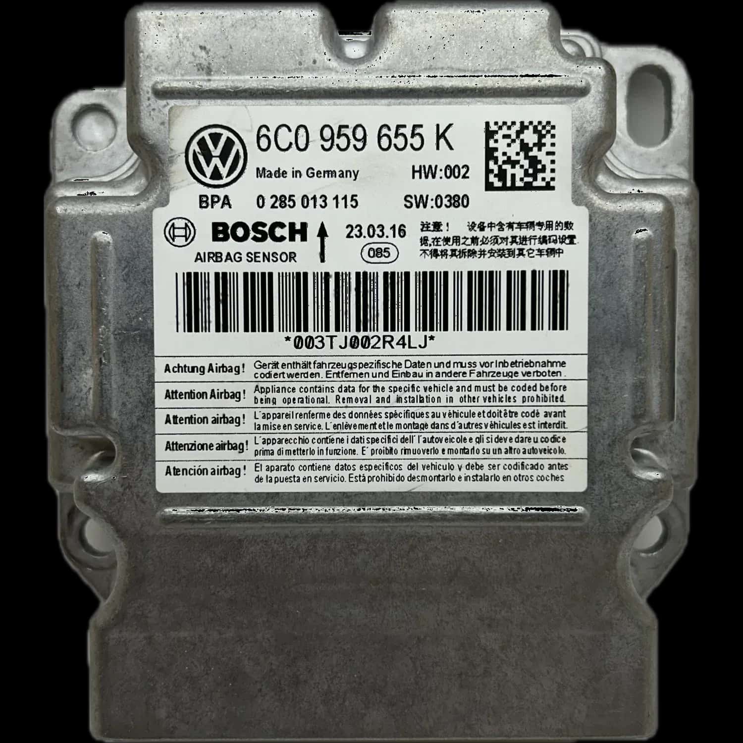 Réparation calculateur airbag Skoda Fabia Mk3