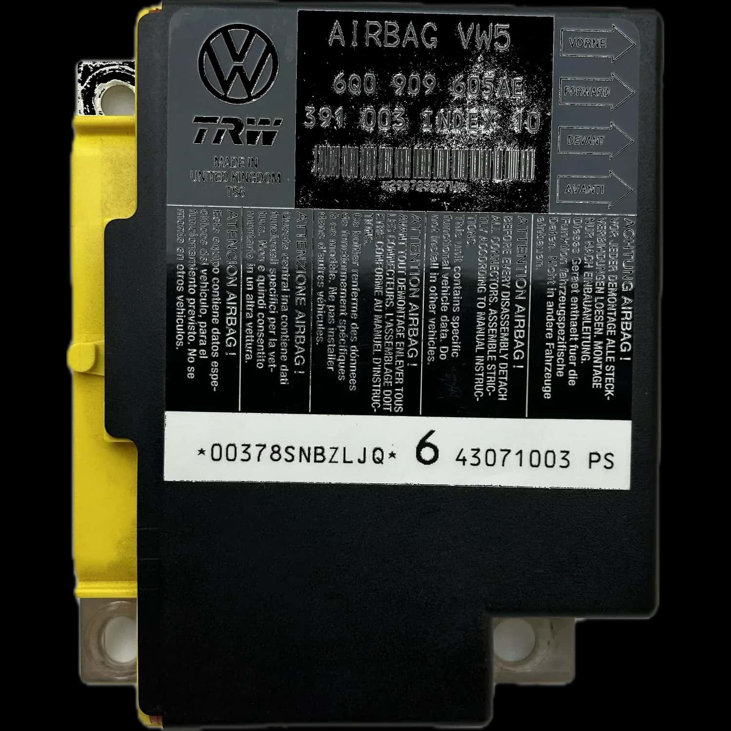 Réparation calculateur airbag Seat Ibiza Mk3