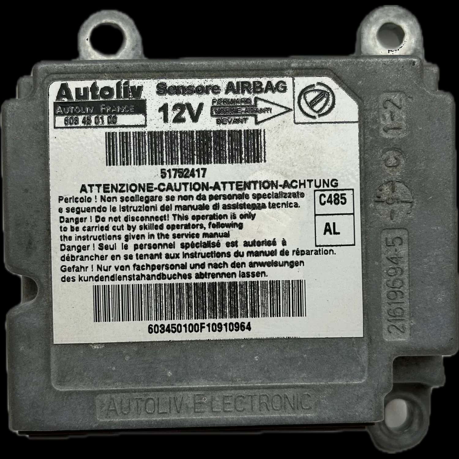 Réparation calculateur airbag Lancia Ypsilon 843
