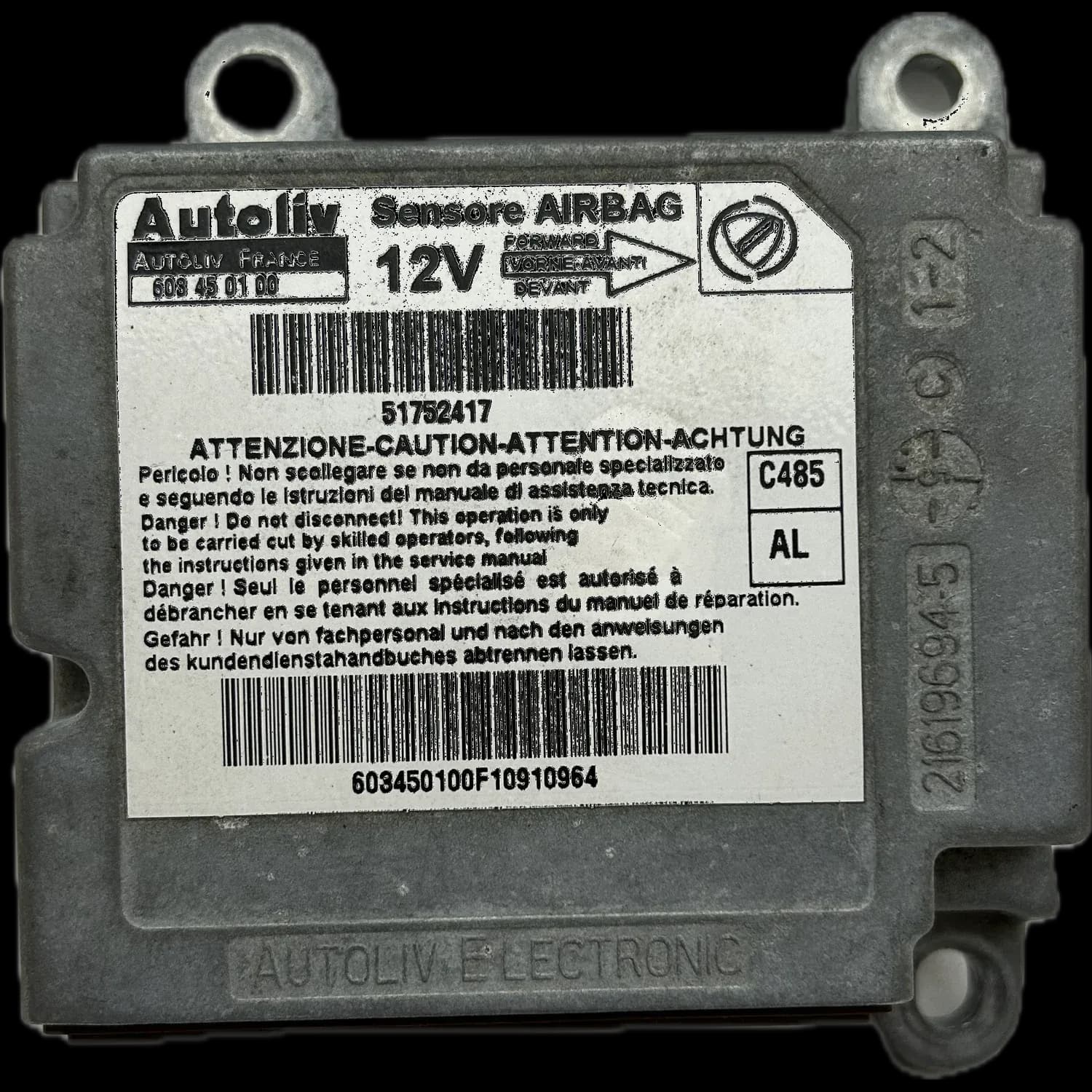 Réparation calculateur airbag Lancia Ypsilon 843