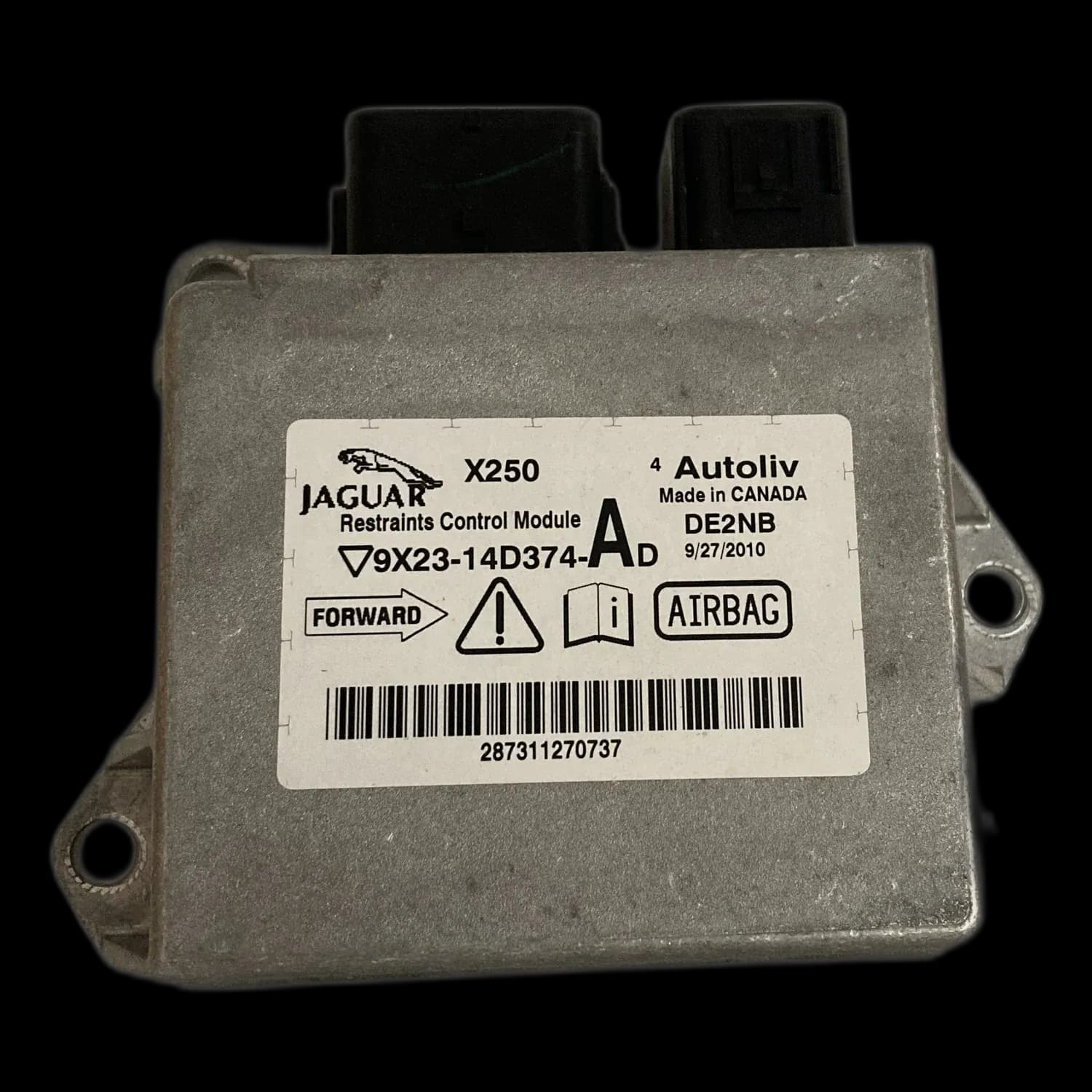 Calculateur airbag 9X23-14D374-AD, Étiquette