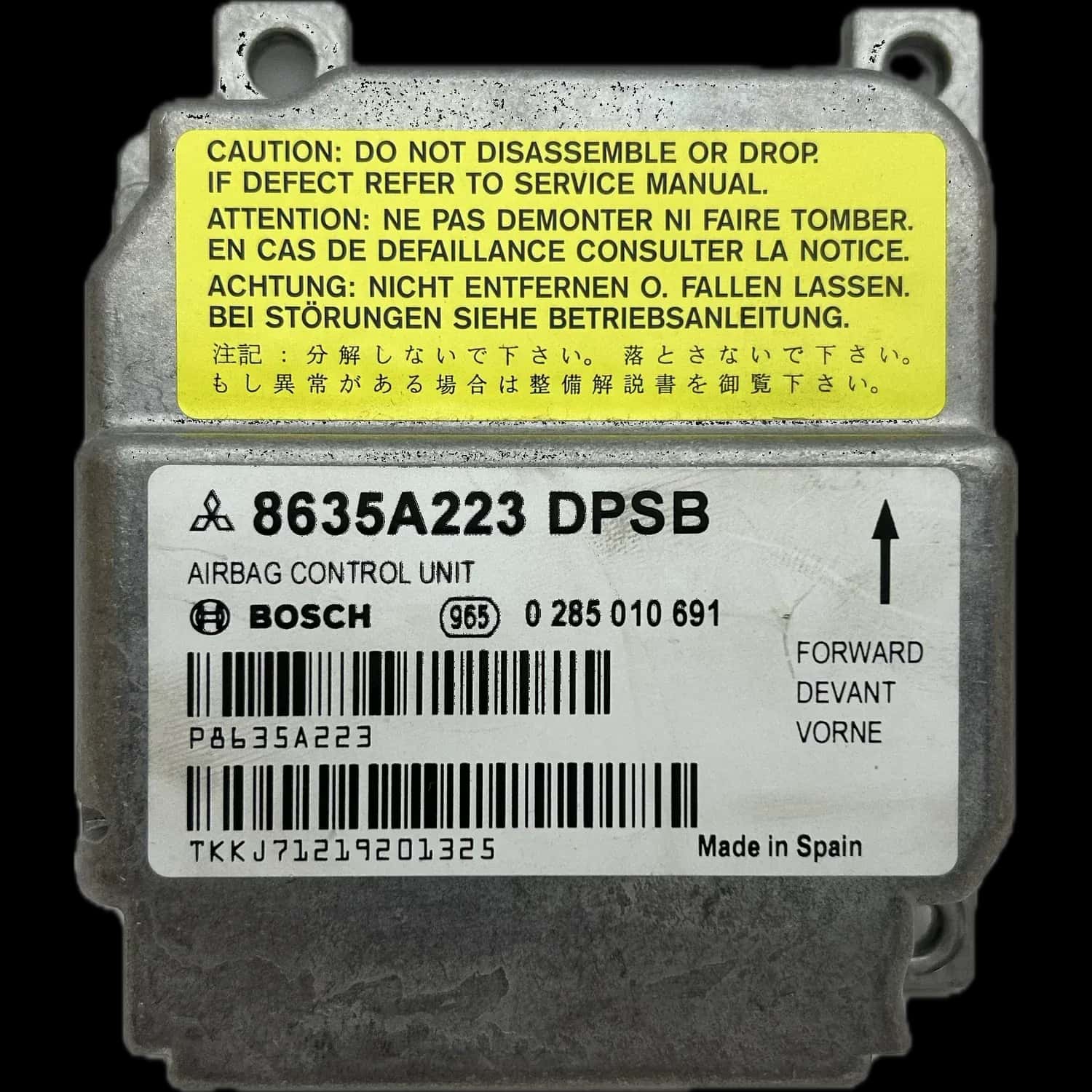 Réparation du calculateur airbag Mitsubishi Colt CZ
