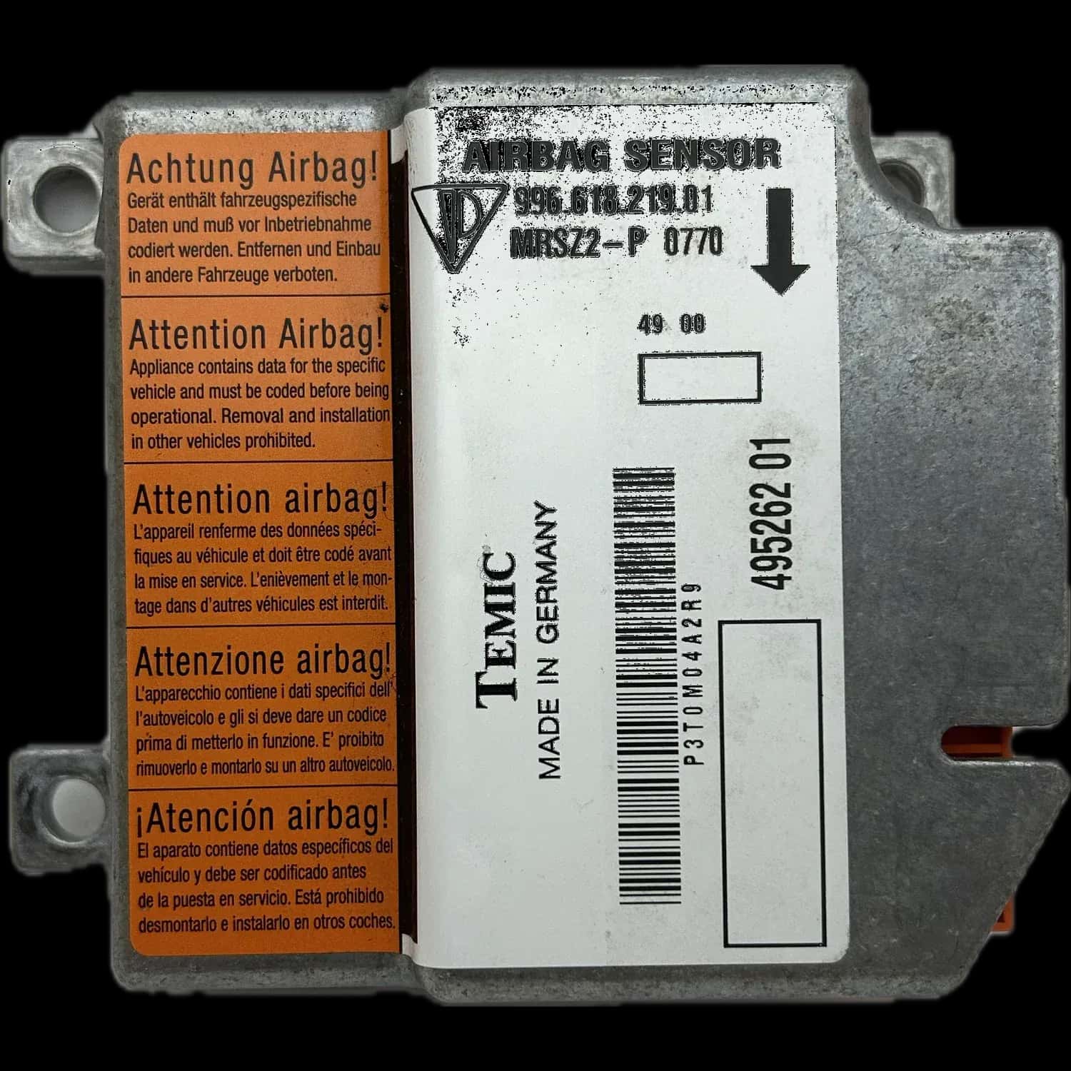 Réparation calculateur airbag Porsche Boxster 986