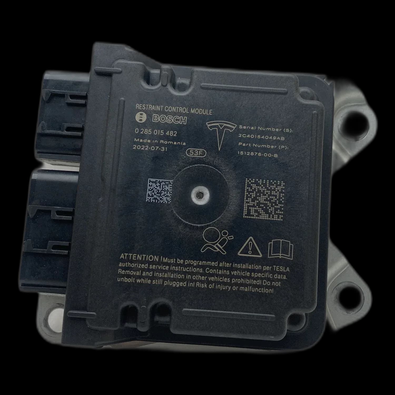 Réparation calculateur airbag Tesla Model 3