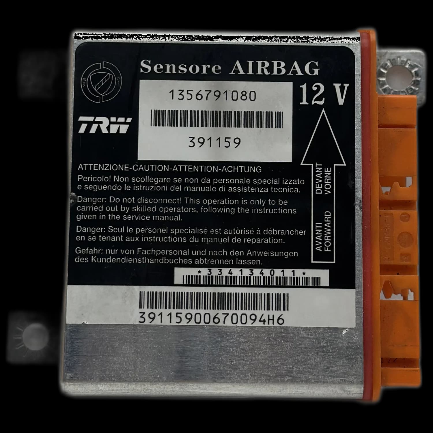 Calculateur airbag 1356791080, Étiquette