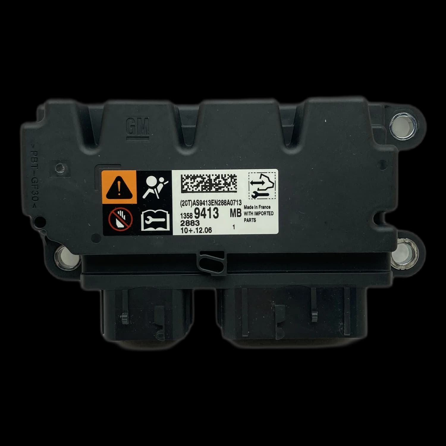 Calculateur airbag 13589413, Étiquette