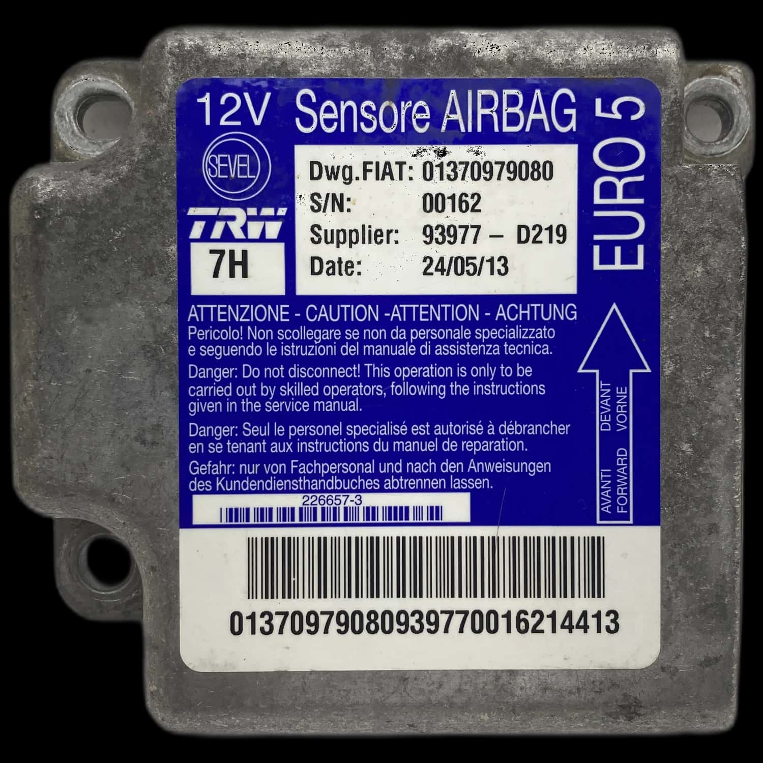 Réparation calculateur airbag Fiat Ducato 250