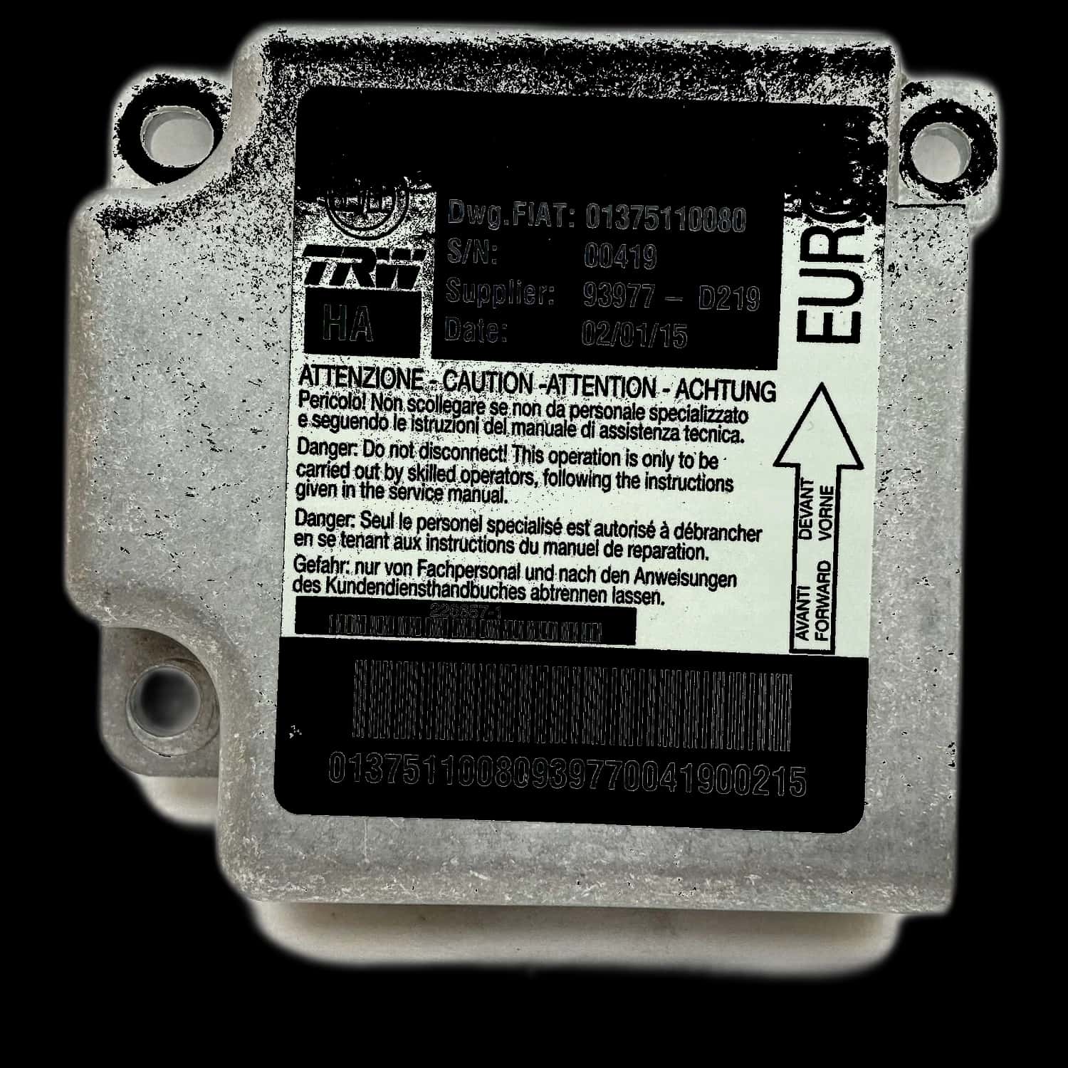 Réparation calculateur airbag Citroën Jumper III