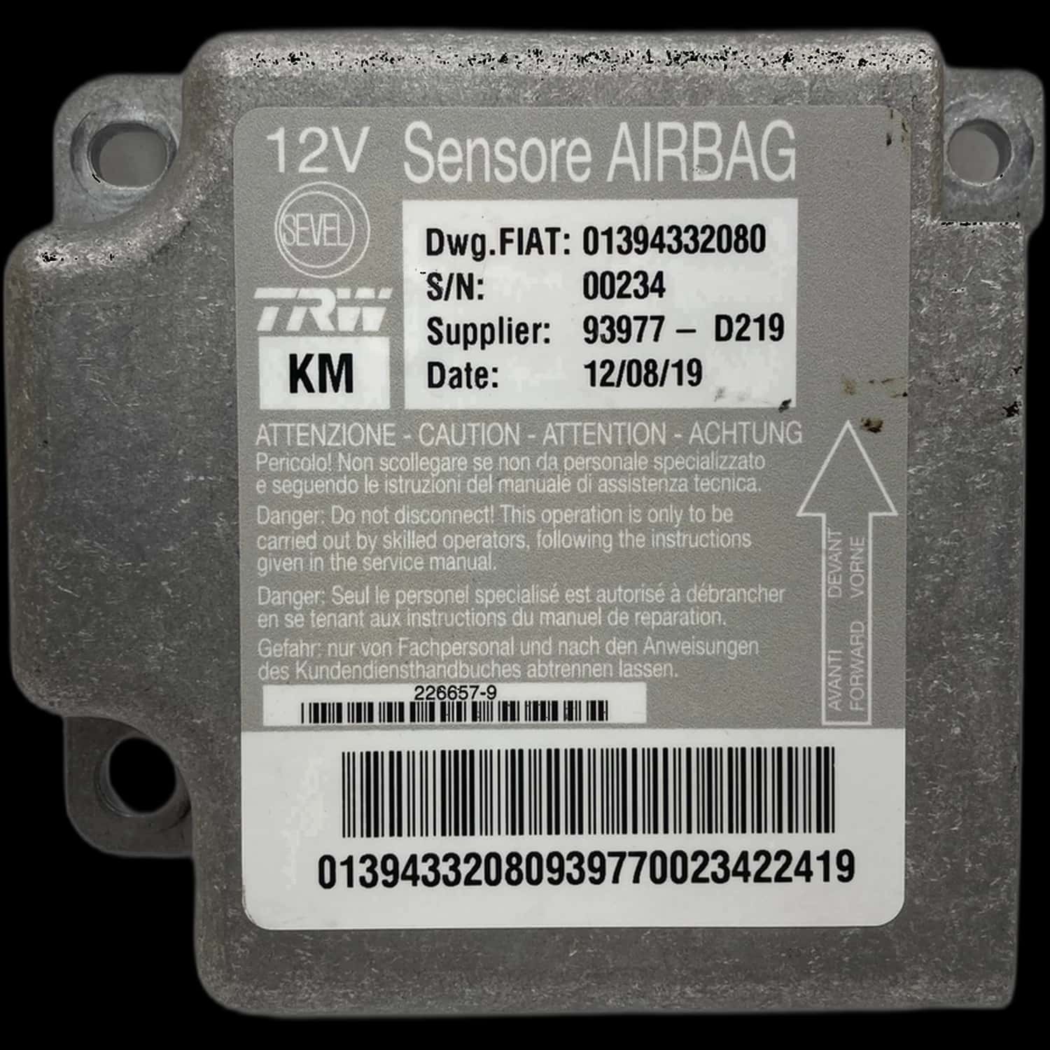 Réparation calculateur airbag Fiat Ducato 250