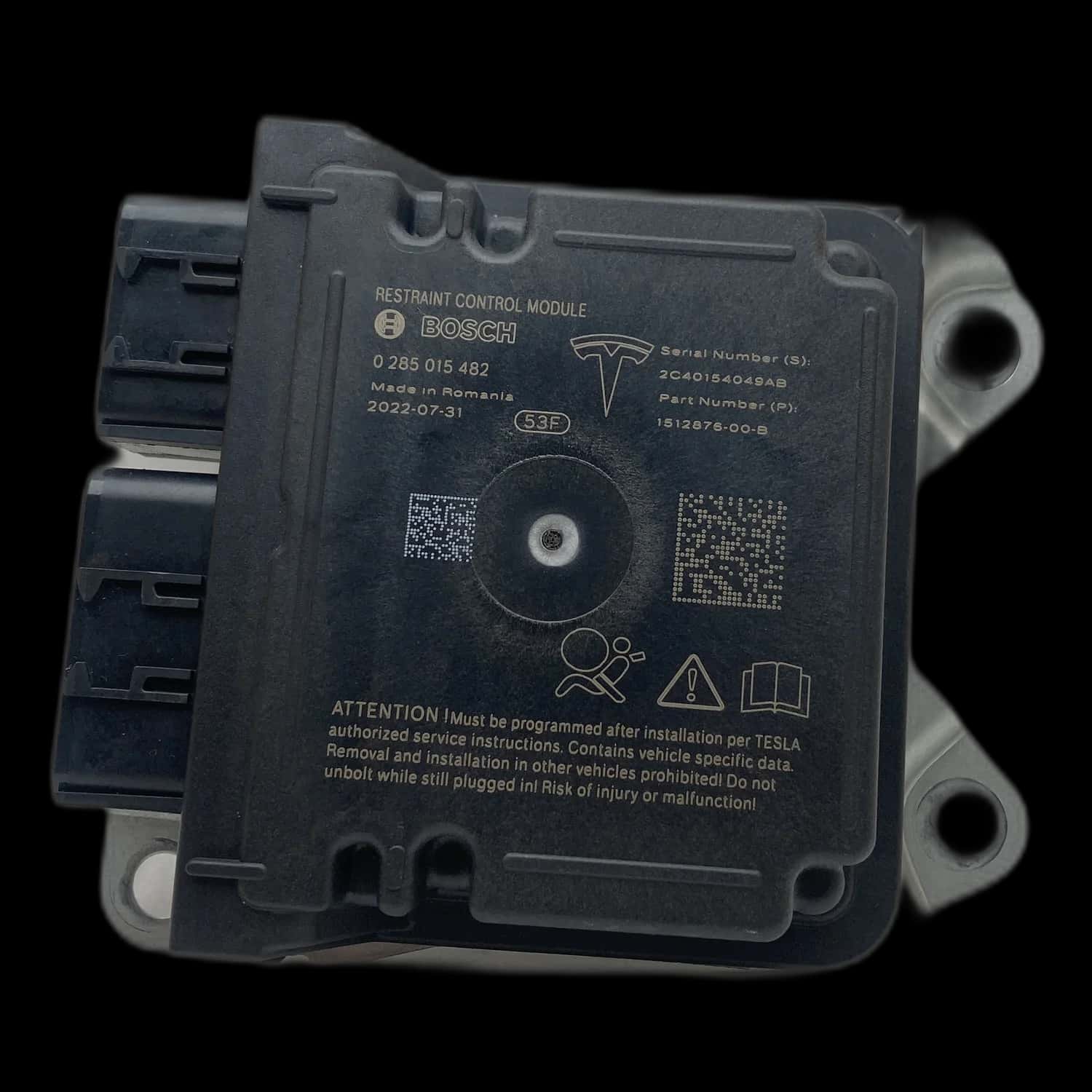 Réparation calculateur airbag Tesla Model 3