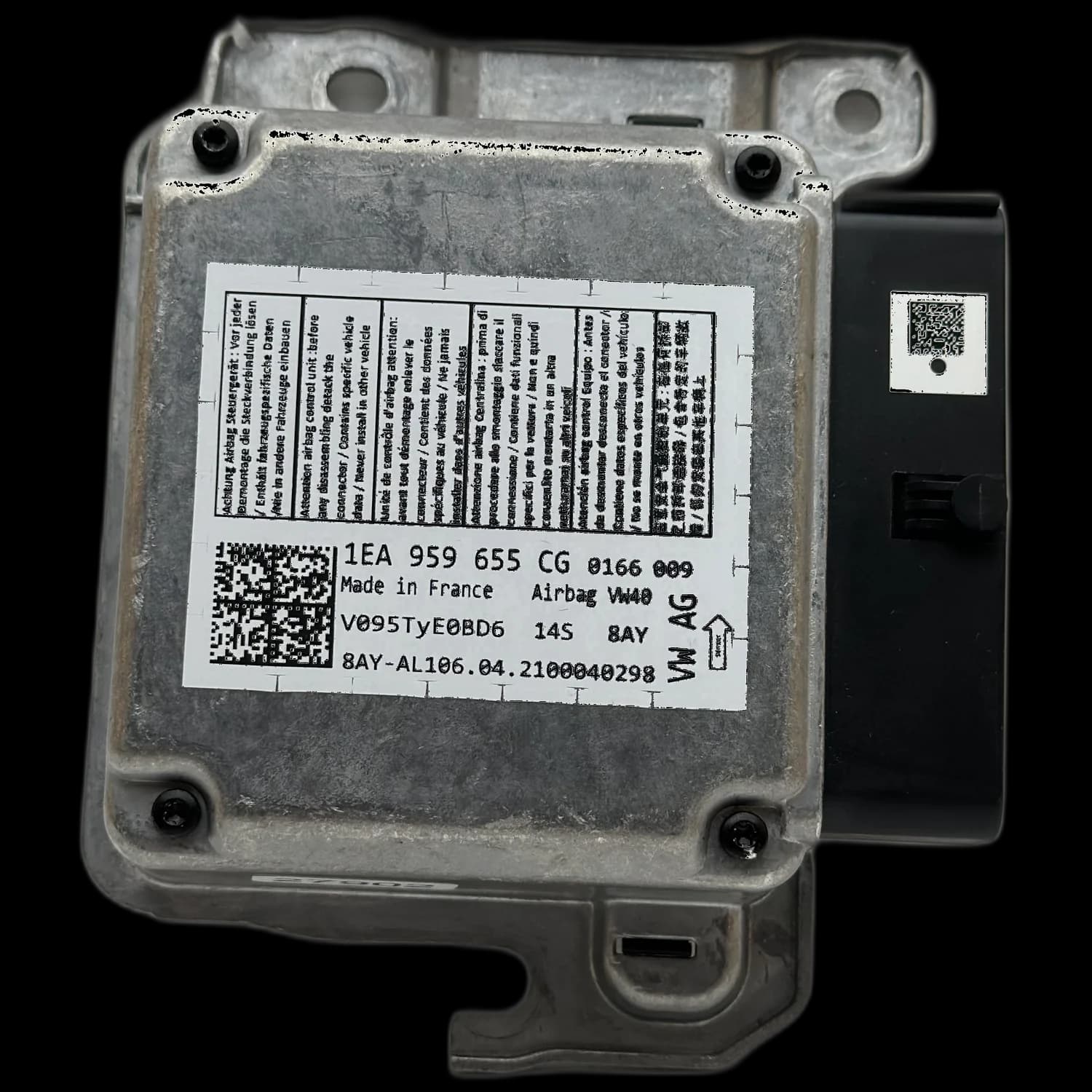 Calculateur airbag 1EA959655CG, Étiquette