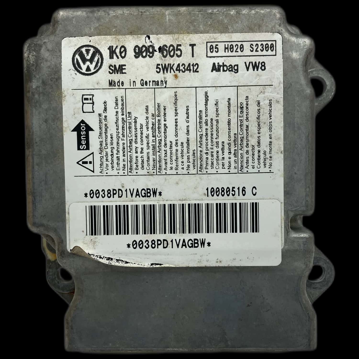 Réparation calculateur airbag Volkswagen Golf 5 (1K)