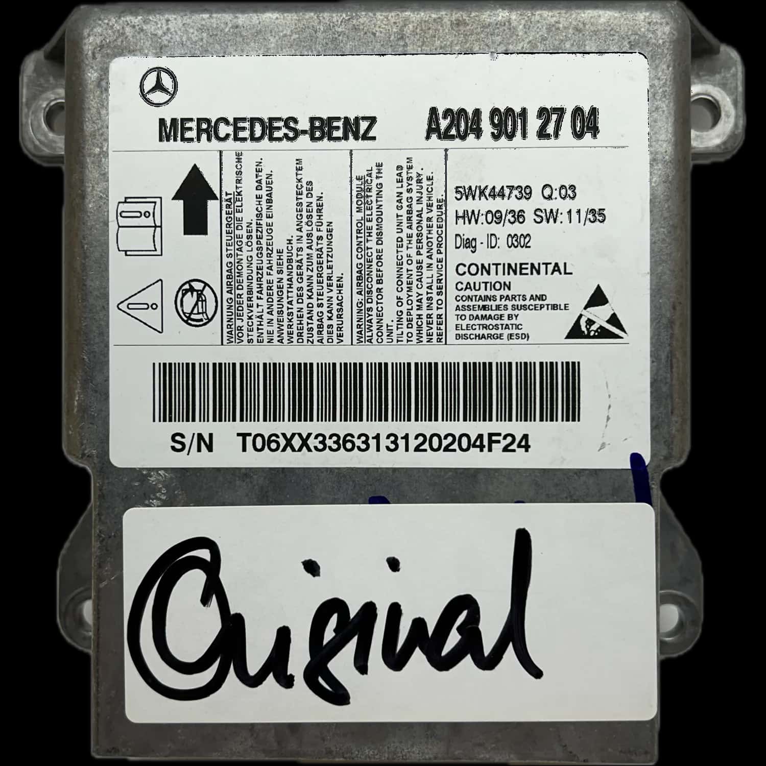 Réparation du calculateur airbag Mercedes-Benz Classe C W204 Berline