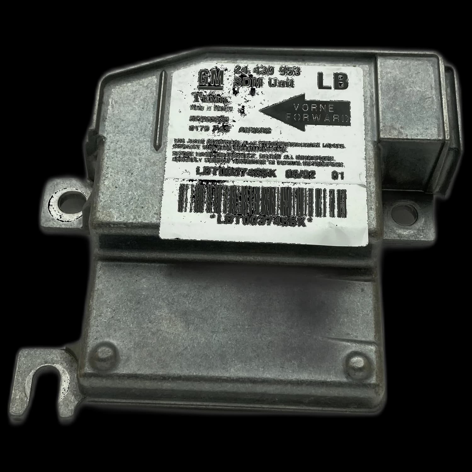 Calculateur airbag 24 439 953 LB, Étiquette