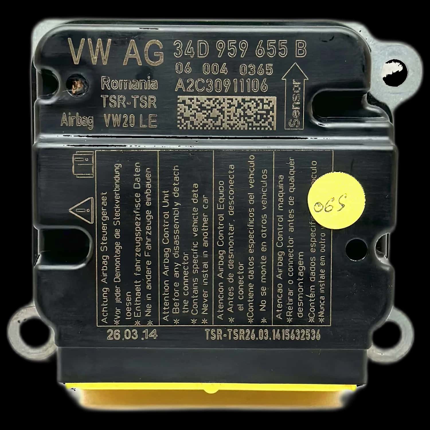 Réparation calculateur airbag Skoda Rapid NH
