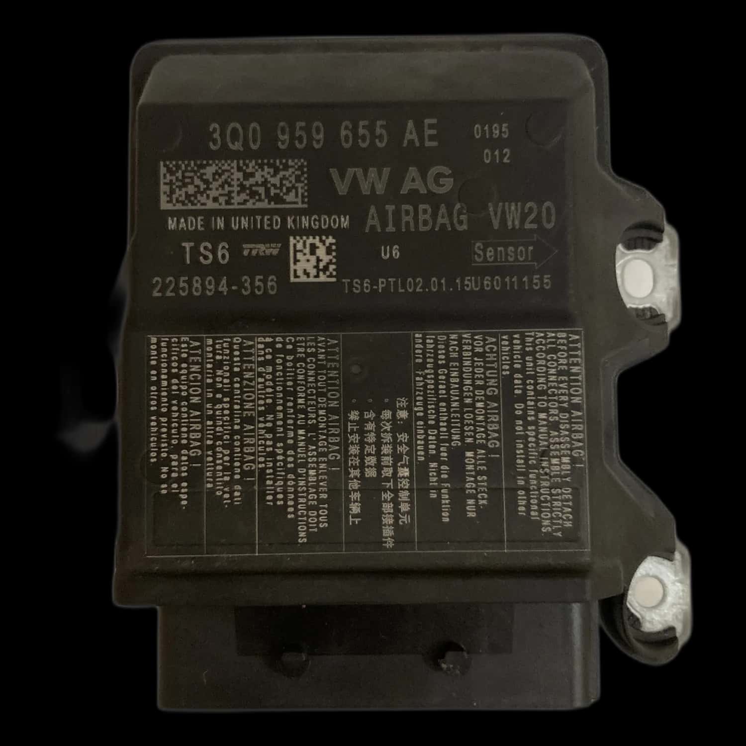 Réparation calculateur airbag Volkswagen Passat B8 3G