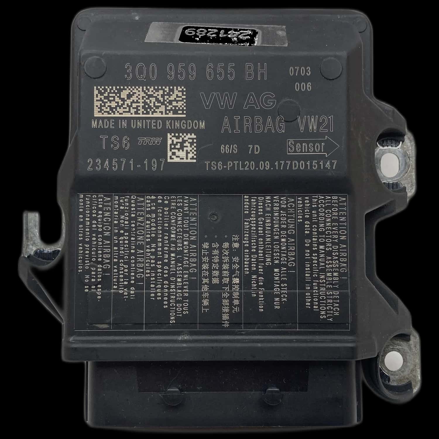 Réparation calculateur airbag Skoda Karoq 1