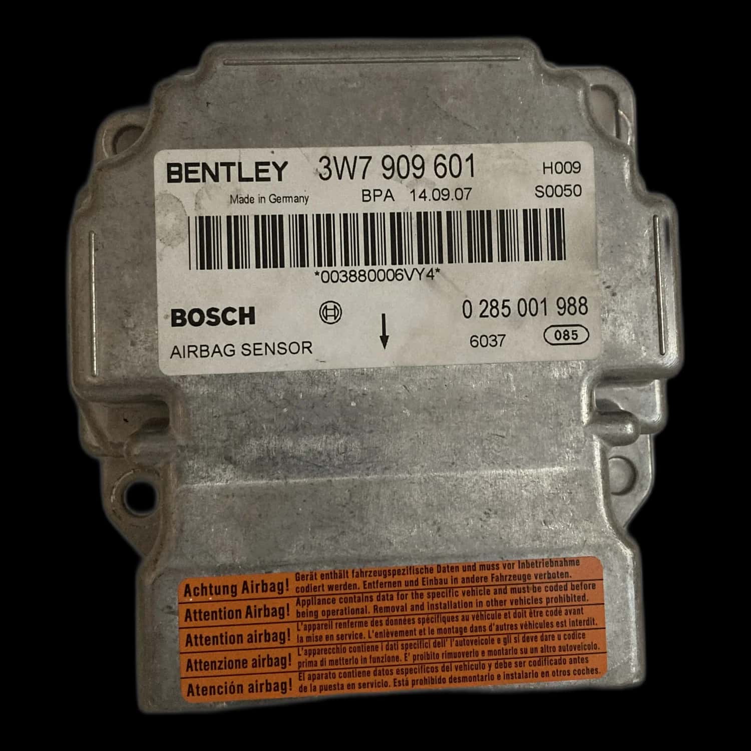 Réparation du calculateur airbag Bentley Continental GTC 2e génération