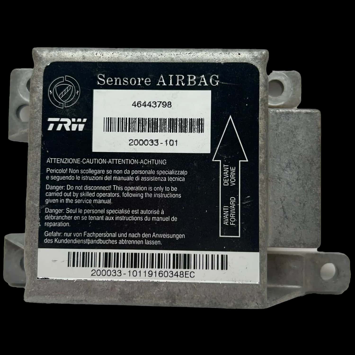 Réparation calculateur airbag Fiat Barchetta 183