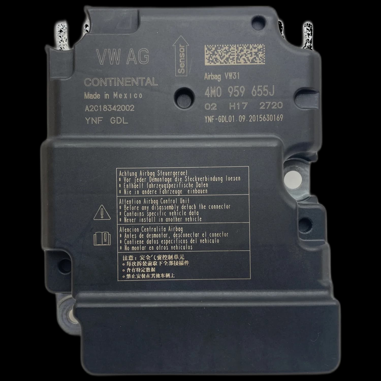 Calculateur airbag 4M0 959 655J, Étiquette
