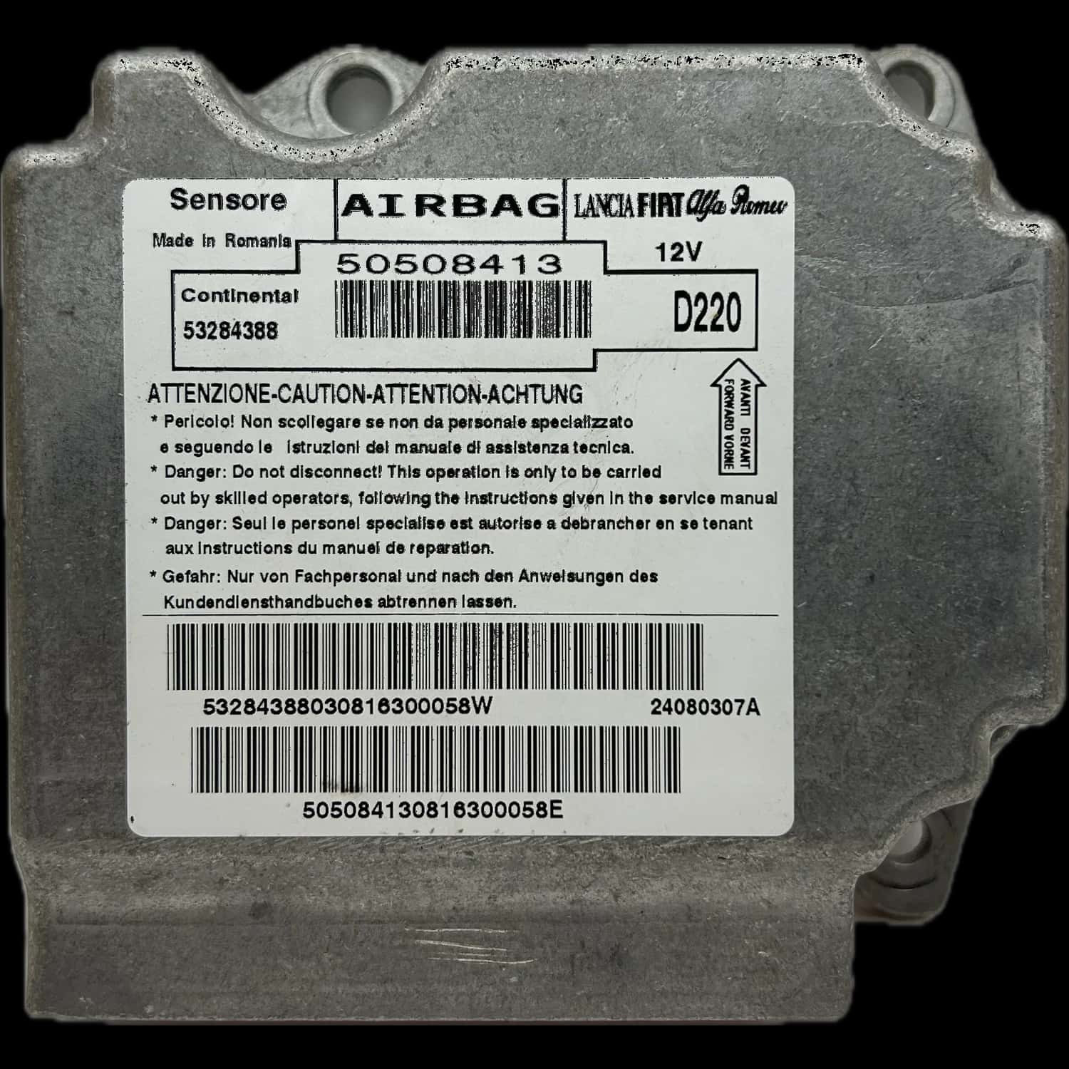 Réparation calculateur airbag Alfa Romeo MiTo 955