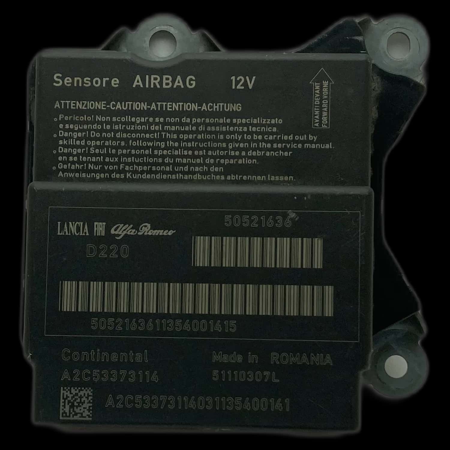 Réparation calculateur airbag Alfa Romeo MiTo 955