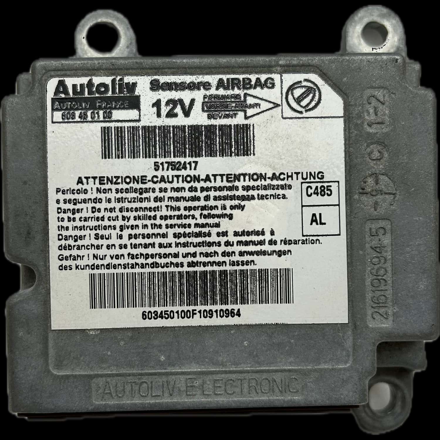 Réparation calculateur airbag Lancia Ypsilon 843