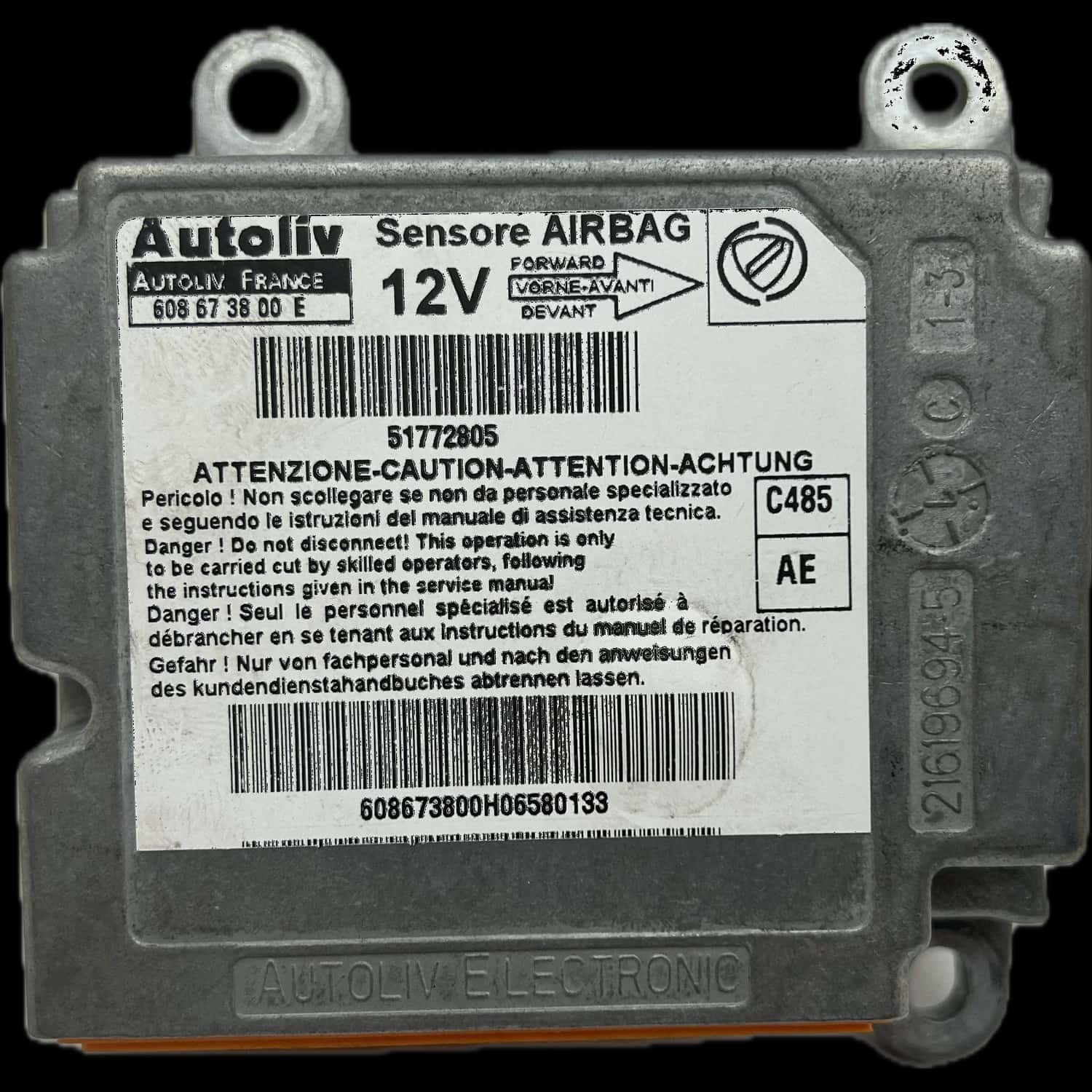 Réparation calculateur airbag Fiat Doblo 223 Restylage