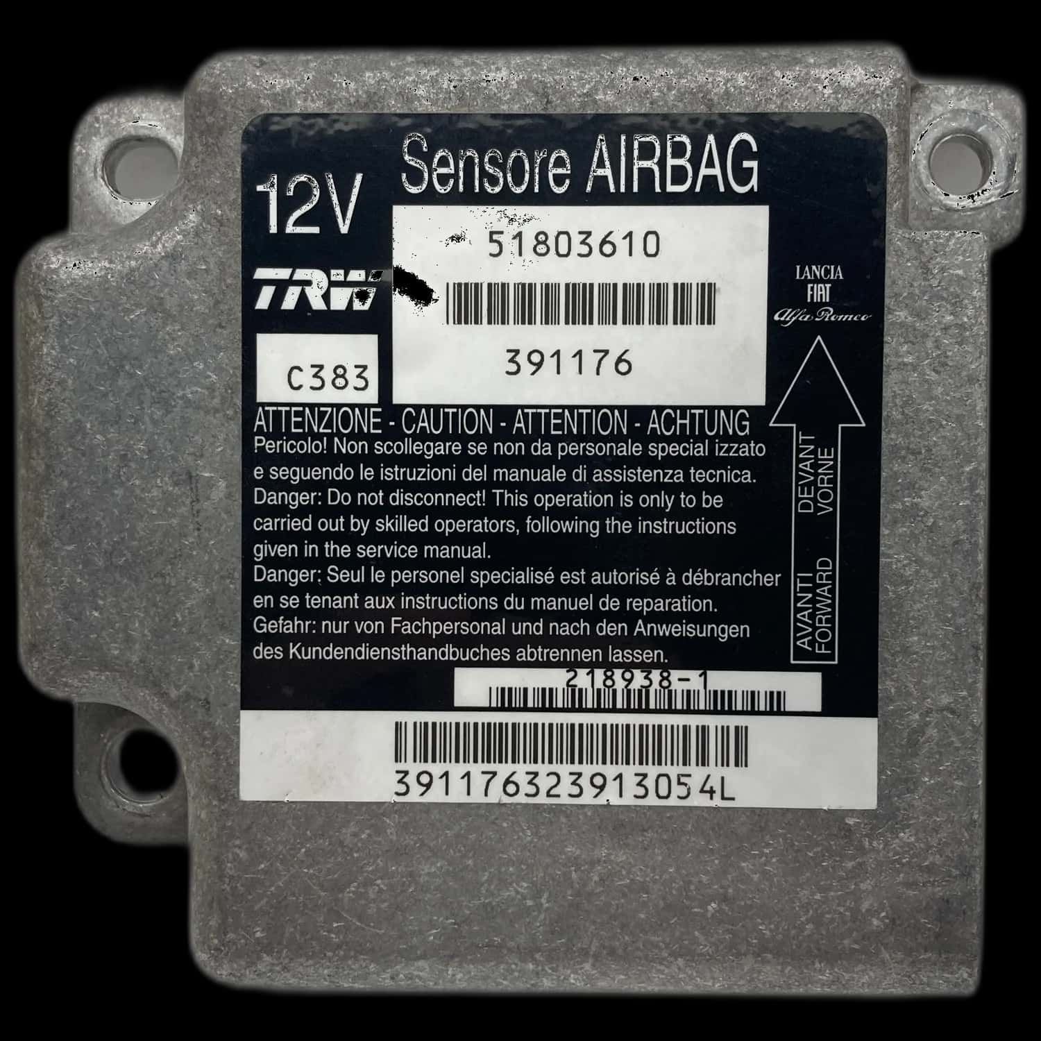 Réparation calculateur airbag Fiat Panda 169