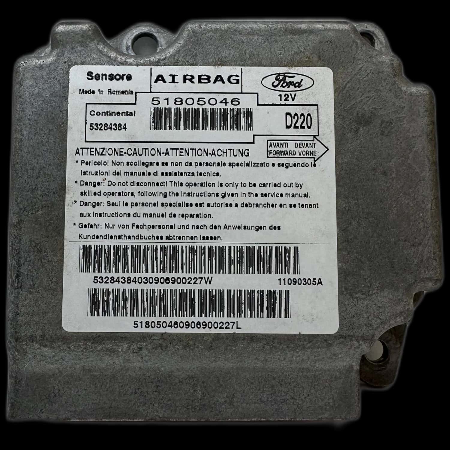Ford Ka 2 KA2 RU8 Réparation calculateur airbag