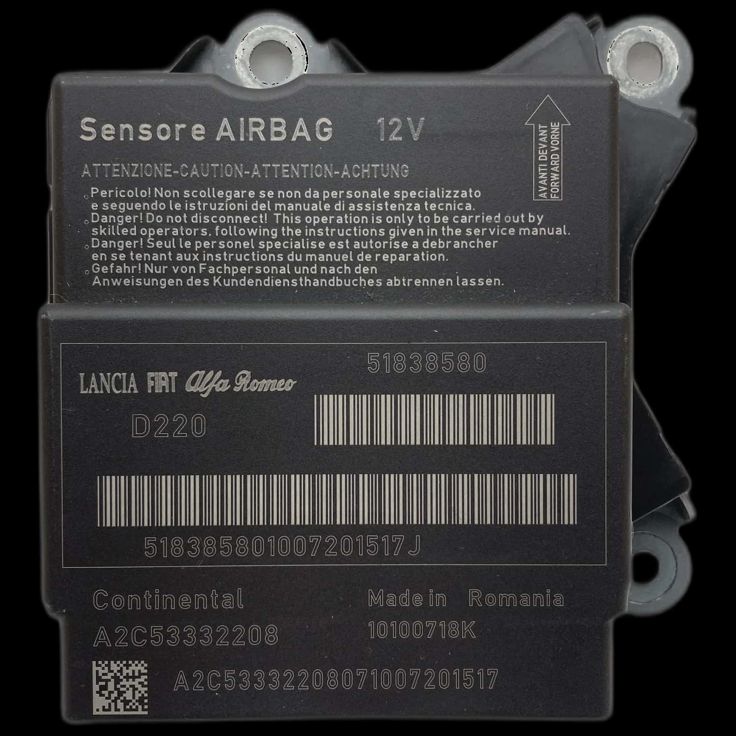 Réparation calculateur airbag Fiat Punto 199